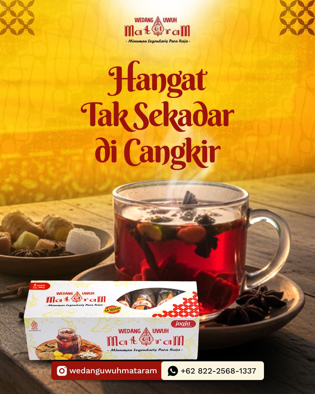 Seduhan hangat Wedang Uwuh Mataram